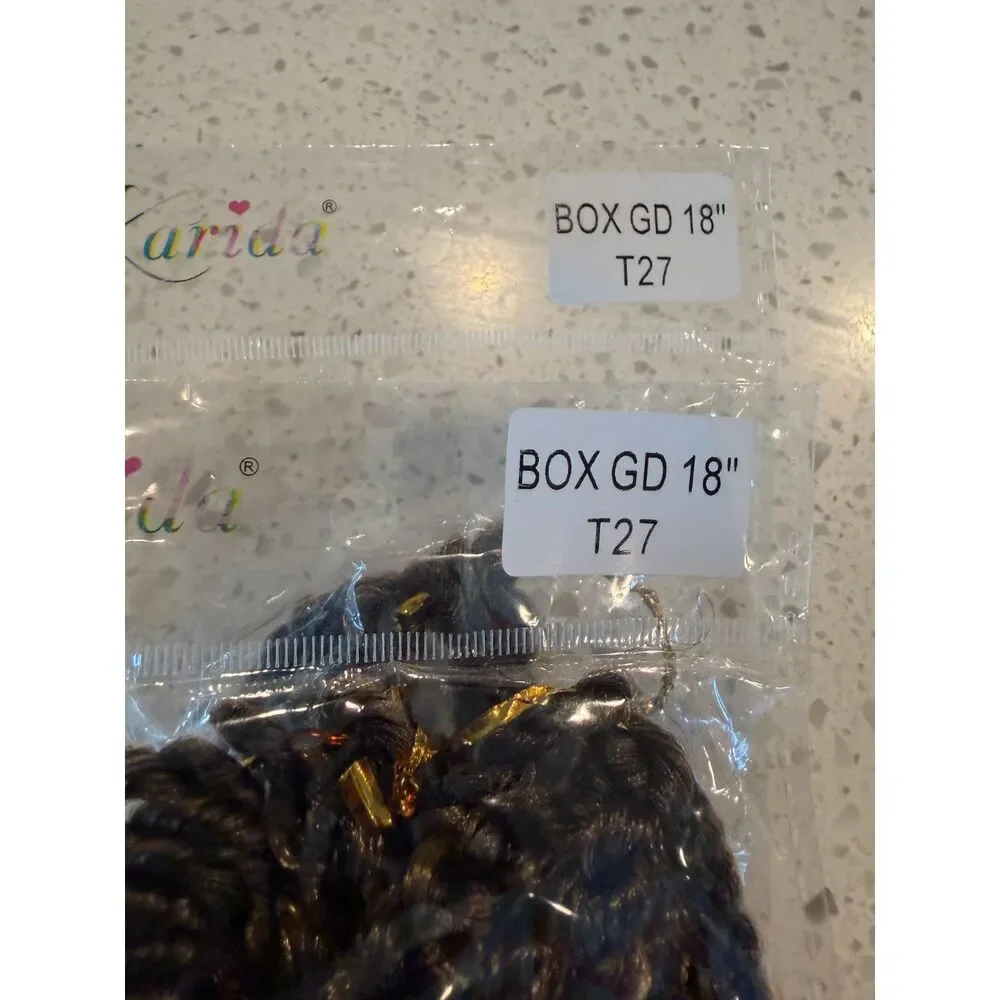 Karia 18” T27 Ombre Curly Box Braiding Hair Extensions – 2 Packs (150g Total)